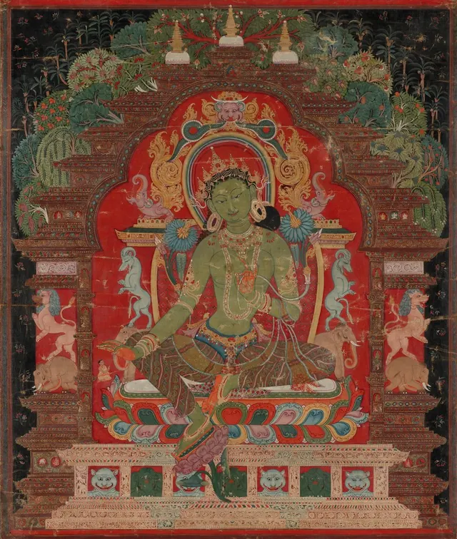 Detail of «Green Tara»