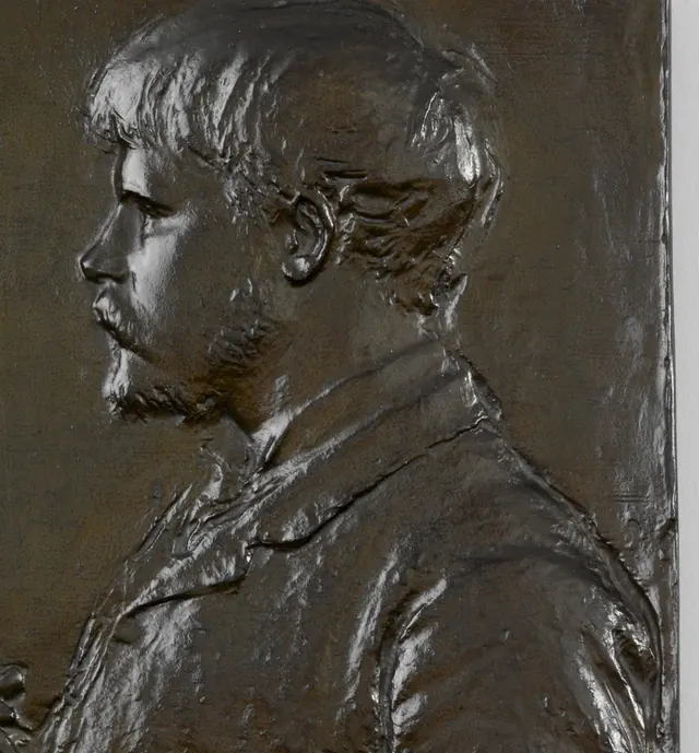 Augustus Saint-Gaudens. Portrait relief, 1880; bronze cast 1910.