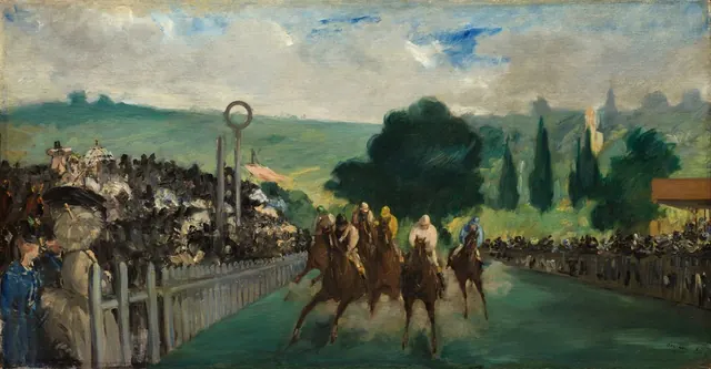 The Races at Longchamp — Édouard Manet