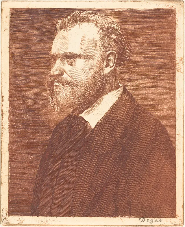 Edgar Degas. Portrait of Manet, 1864–1865.