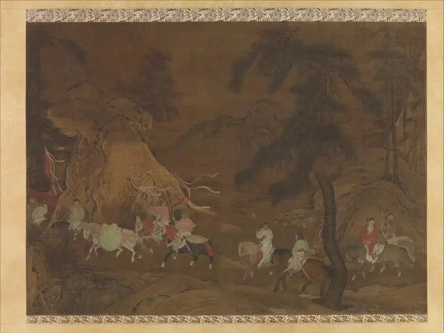 Emperor Xuanzong's flight to Shu — Unidentified Chinese painters
