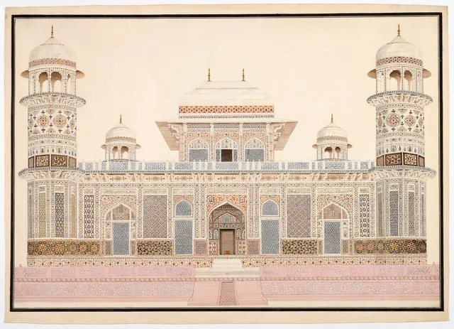 I'timad-ud-Daula's Tomb at Agra — Unidentified Indian painters