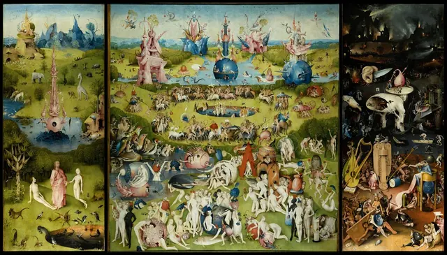 Detail of «The Garden of Earthly Delights (open triptych)»