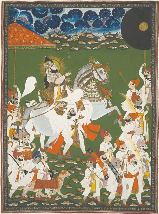 Maharana Bhim Singh in Procession — Attributed to Ghasi