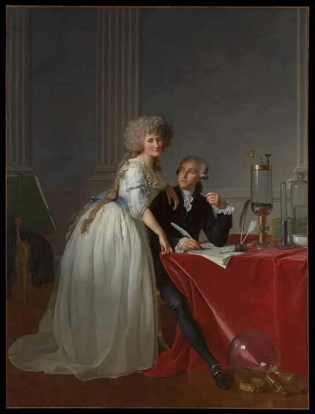 Antoine Laurent Lavoisier (1743–1794) and Marie Anne Lavoisier (Marie Anne Pierrette Paulze, 1758–1836) — Jacques Louis David