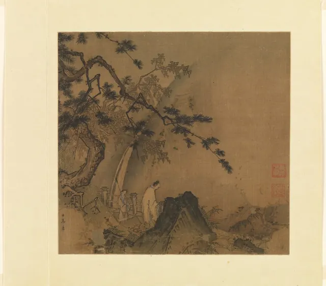 Scholar viewing a waterfall — Ma Yuan