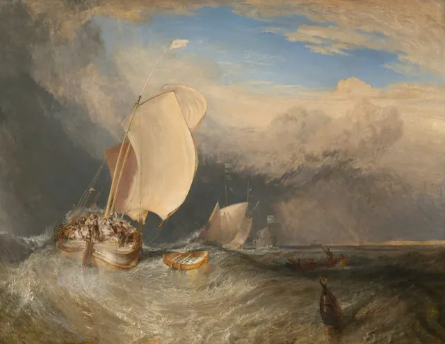 Fishing Boats with Hucksters Bargaining for Fish — Joseph Mallord William Turner