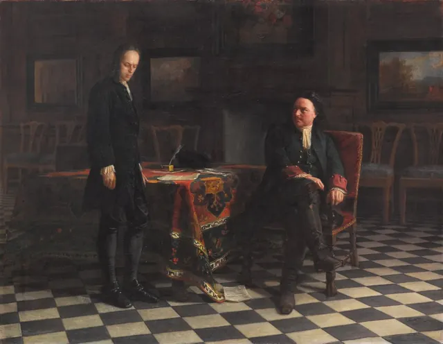 Peter I Interrogating Tsarevich Alexei at Peterhof — Nikolai Ge