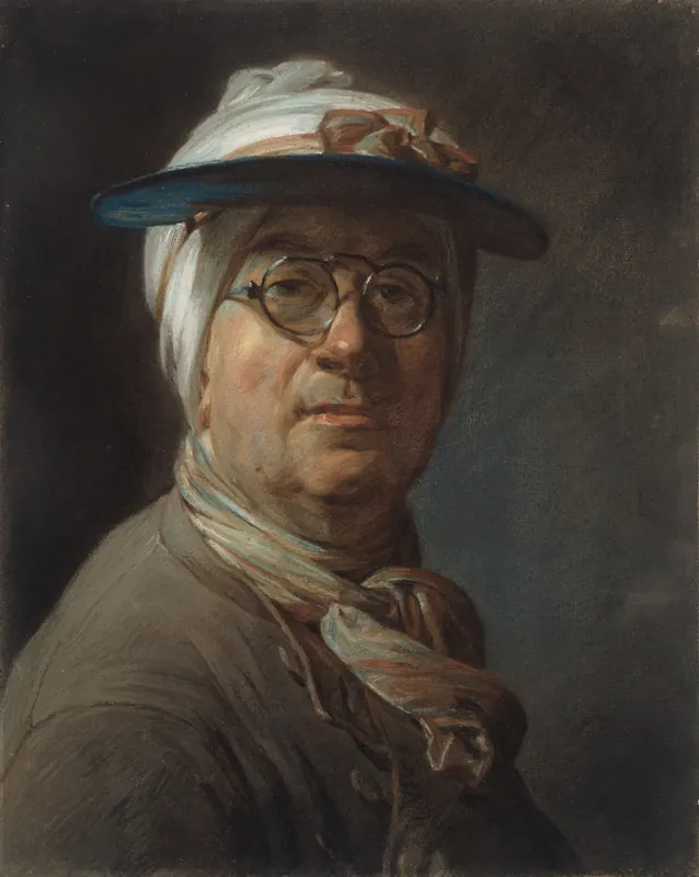 Self-Portrait with a Visor, about 1776.