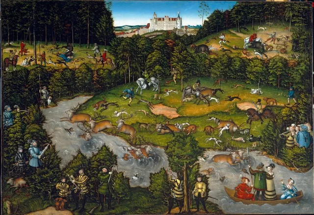 Hunting near Hartenfels Castle — Lucas Cranach the Elder