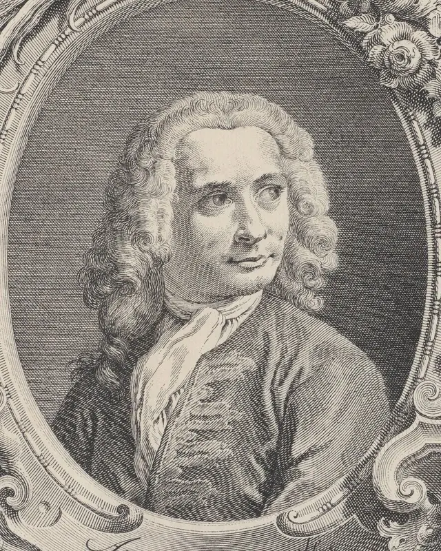 Antonio Visentini. Detail of the print with Canaletto and Visentini, 1735.