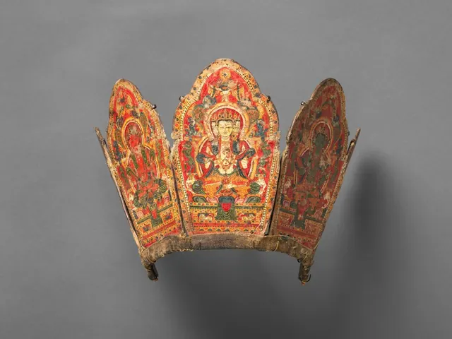 Ritual Crown with the Five Transcendent Buddhas — Unidentified painter, possibly Newari