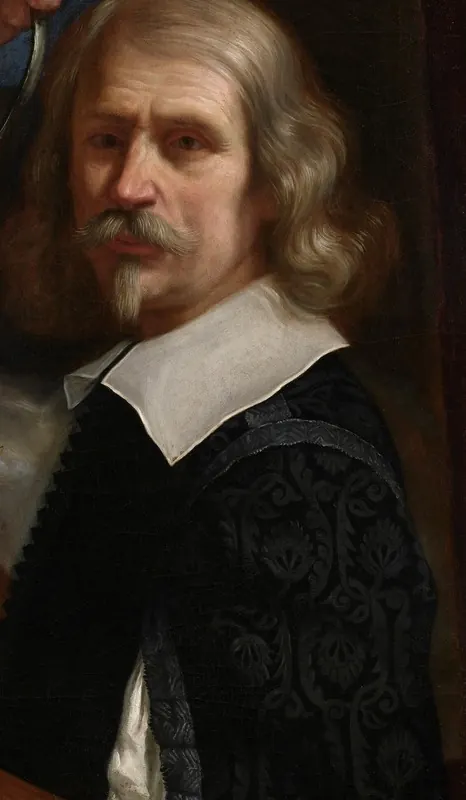 Self-Portrait before Amor Fedele, 1655. Detail.